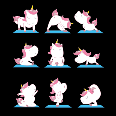 Motiv Einhorn Yoga