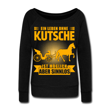 Pferde Pullover - Kutscher Spruch Leben mit Kutsche lustig