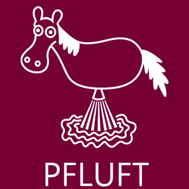 Motiv Pfluft - lustiges Pferde-T-Shirt für alt und jung