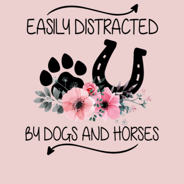 Motiv Leicht abgelenkt von Hunden und Pferden Blume