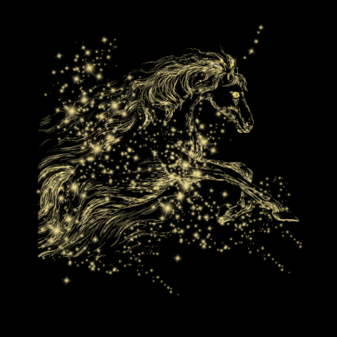 Motiv Pferdetraum Pferde Liebe Gold