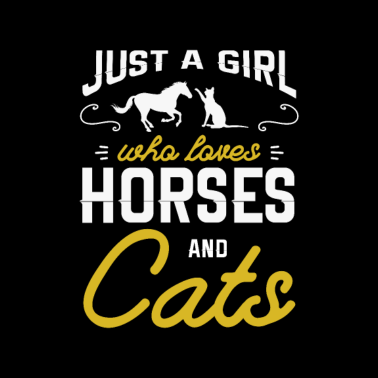 Motiv Pferd Katze Design für einen Reiter und