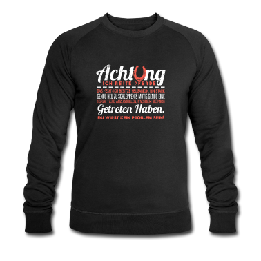 Pferde Pullover - Achtung Ich Reite Pferde Shirt Humor Witzig Spruch