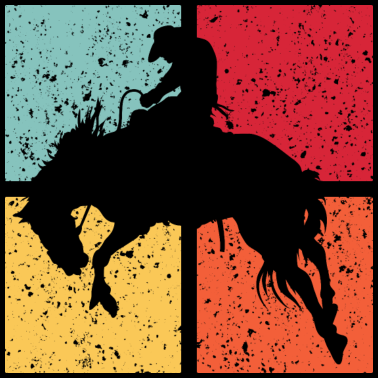 Motiv Westernreiten Westernpferd Westernreiter Rodeo