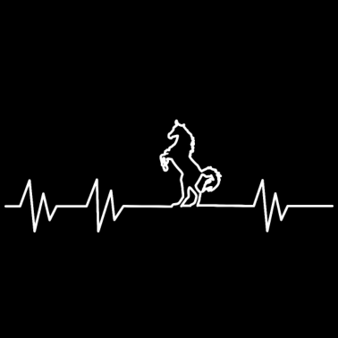 Motiv Heartbeat Pferd Geschenk EKG Puls Horse