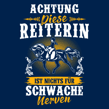 Motiv Pferde Reiterin Reitsport Geschenk · Achtung
