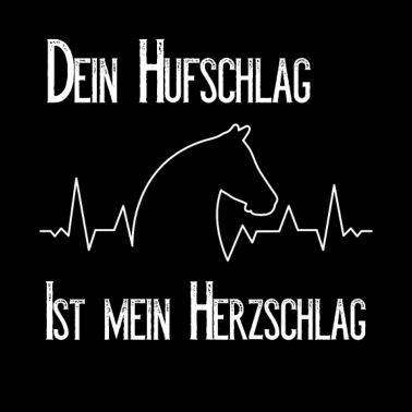 Motiv Pferde Herzschlag Pferdekopf Heartbeat Geschenk