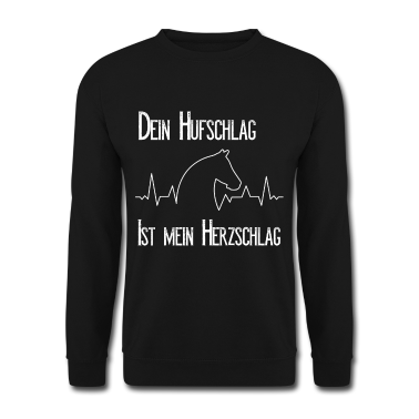 Pferde Pullover - Pferde Herzschlag Pferdekopf Heartbeat Geschenk