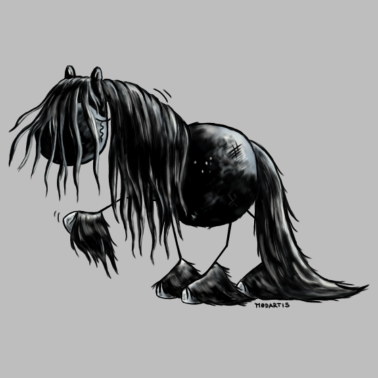 Motiv Drolliges Friesen Pferd - Friese