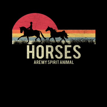 Motiv Pferde horses retro Spruch