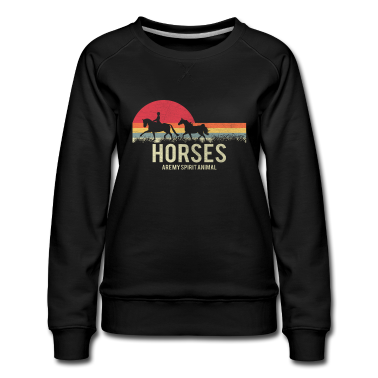 Pferde Pullover - Pferde horses retro Spruch