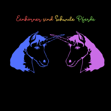 Motiv Einhoerner Schwule Pferde, Geschenk, Geschenkidee
