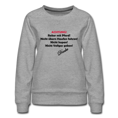 Pferde Pullover - Achtung Reiter mit Pferd!