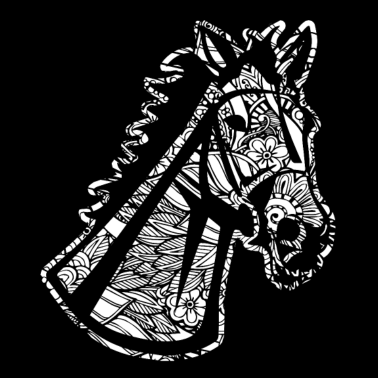 Motiv Pferd Pferd Blumenmuster