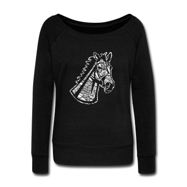 Pferde Pullover - Pferd Pferd Blumenmuster