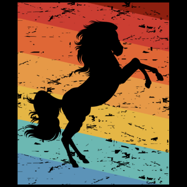 Motiv Pferd Pferde Silhouette