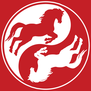 Motiv Horse Ying Yang