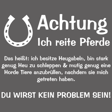 Motiv Achtung ich reite Pferde