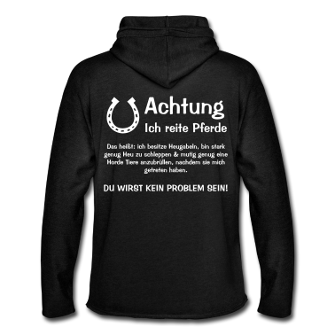 Pferde Hoodie - Achtung ich reite Pferde