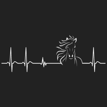 Motiv Herzschlag Reiterin Pferd Kind Geschenk Reiter