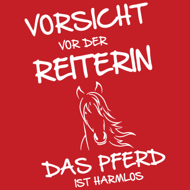Motiv Vorsicht vor der Reiterin