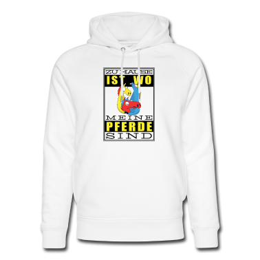 Pferde Hoodie - ZUHAUSE IST WO MEINE PFERDE SIND, Pferd Reiter