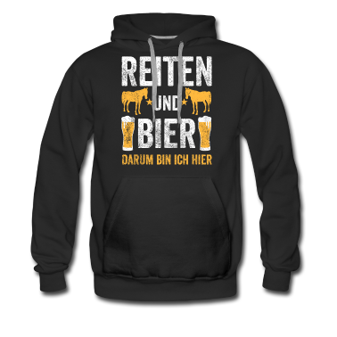 Pferde Hoodie - Reiten Bier Pferd