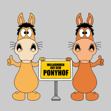 Motiv WILLKOMMEN AUF DEM PONYHOF - PFERDE - PONYS