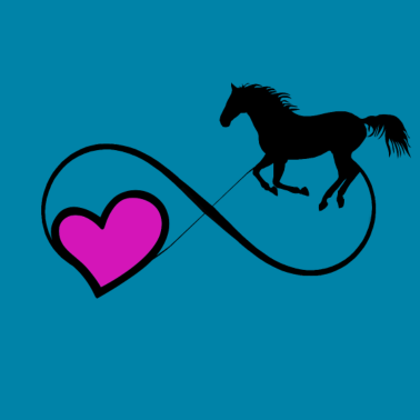 Motiv Herz Pferde Pony Unendlichkeit Infinity Symbol