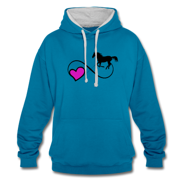 Pferde Hoodie - Herz Pferde Pony Unendlichkeit Infinity Symbol