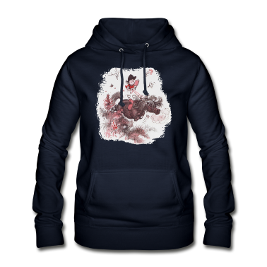 Pferde Hoodie - Thelwell Cartoon Pony im Gelände