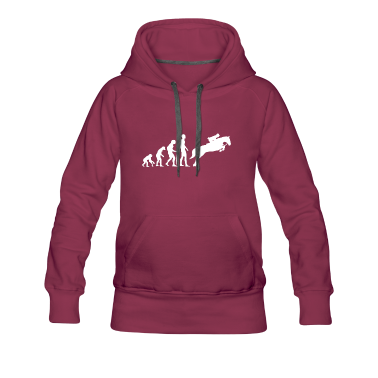 Pferde Hoodie - Reiterin Evolution Springreiten Pferde