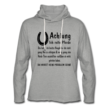 Pferde Hoodie - Achtung ich reite Pferde Heugabeln stark mutig