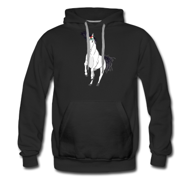 Pferde Hoodie - Weißes Pferd mit Blumenkrone