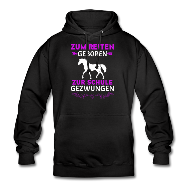 Pferde Hoodie - Pferde Zum Reiten Geboren Zur Schule Gezwungen Spr
