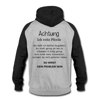 Pferde Hoodie - Achtung ich reite