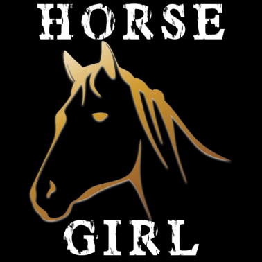 Motiv Das Pferde Mädchen mit goldenem Pferd