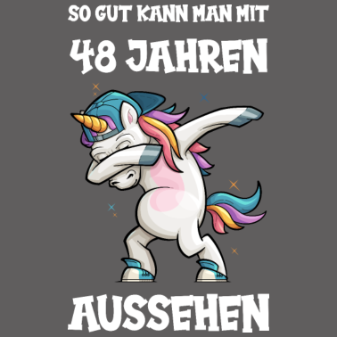 Motiv 48. Geburtstag Einhorn Unicorn Einhörner