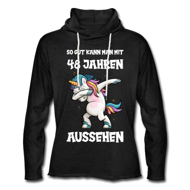 Pferde Hoodie - 48. Geburtstag Einhorn Unicorn Einhörner