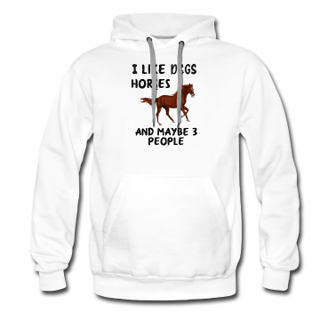 Pferde Hoodie - Ich mag Pferde, Hunde und vielleicht 3 Leute