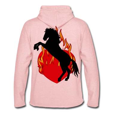 Pferde Hoodie - Pferdenarr Pferd Pferde Herz Flammen Reiter