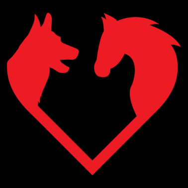 Motiv Hunde Pferde Tierfreund Silhouette Geschenk