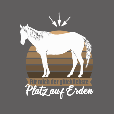 Motiv Der glücklichste Platz auf Erden Pferd Rücken