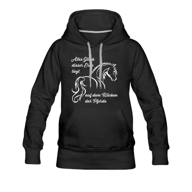 Pferde Hoodie - Pferde T Shirt Alles Glück dieser Erde - Geschenk