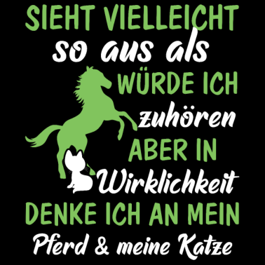 Motiv Ich denke an mein Pferd & meine Katze