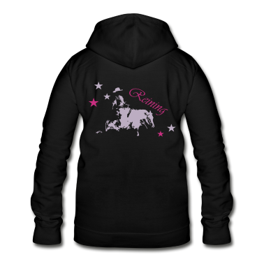 Pferde Hoodie - Sliding Stop Silhouette Westernreiter Sternen