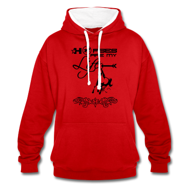 Pferde Hoodie - Horses are my Life Geschenk Pferd Reiter Spruch