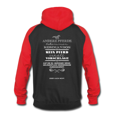 Pferde Hoodie - Mein Pferd bekommt keine Kommandos - weiß