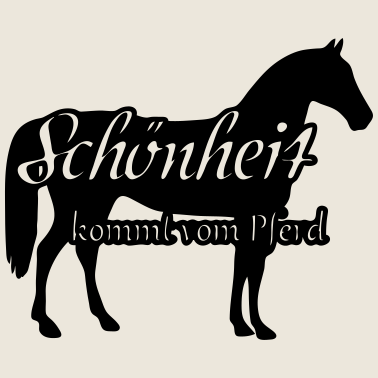 Motiv Schönheit und Pferd Geschenk Reiter Reiten Spruch