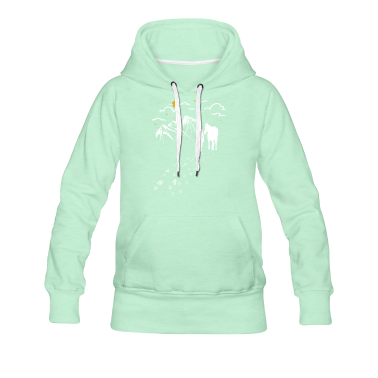 Pferde Hoodie - nerver walk alone Frau Pferd berge sterne